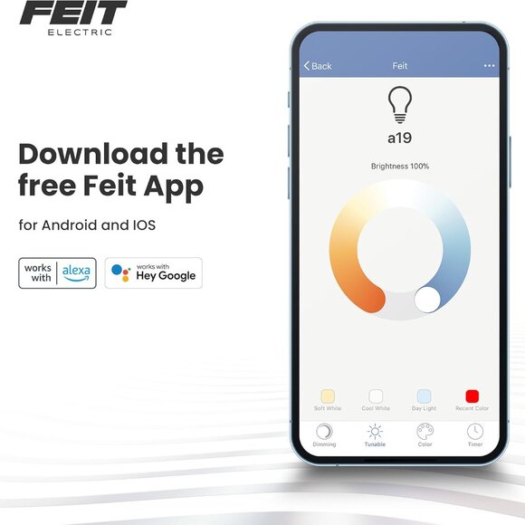 NEW 6 Pack A19 Smart LED Light Bulbs 60W Equivalent Dimmable RGBW Color Changing - Picture 9 of 9